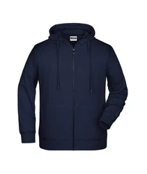 James & Nicholson Hoodie JN 8026 Kapuzen Sweatjacke Dunkelblau/Blau
