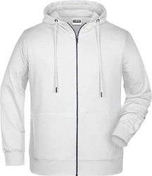 James & Nicholson Hoodie JN 8026 Kapuzen Sweatjacke Grau/Creme/Hellgrau/Weiß/Silber