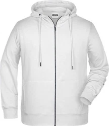 James & Nicholson Hoodie JN 8026 Kapuzen Sweatjacke Grau/Creme/Hellgrau/Weiß/Silber