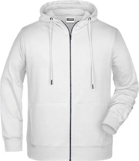 James & Nicholson Hoodie JN 8026 Kapuzen Sweatjacke Grau/Creme/Hellgrau/Weiß/Silber