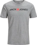 JACK & JONES JJECorp Logo Tee SS Crew Neck NOOS (12137126) Schwarz/Hellgrau/Grau/Dunkelgrau/Silber/Hellblau