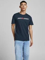 JACK & JONES JJECorp Logo Tee SS Crew Neck NOOS (12137126) Dunkelblau