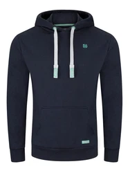 riverso Herren Kapuzenpullover RIVLinus Hoodie Sweatshirt Dunkelblau/Hellblau/Blau