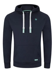 riverso Herren Kapuzenpullover RIVLinus Hoodie Sweatshirt Dunkelblau/Hellblau/Blau