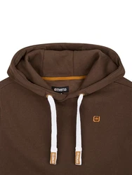 riverso Herren Kapuzenpullover RIVLinus Hoodie Sweatshirt Braun/Khaki/Dunkelbraun/Grau