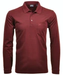 RAGMAN Poloshirt Langarmshirts Bordeaux/Dunkelrot/Rot RAGMAN Poloshirt Langarmshirts Bordeaux/Dunkelrot/Rot