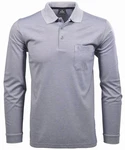 RAGMAN Poloshirt Langarmshirts Grau/Hellgrau/Blau RAGMAN Poloshirt Langarmshirts Grau/Hellgrau/Blau