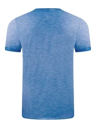 Riverso Herren Basic T-Shirt RIVMatteo Regular Fit Kurzarm Blau/Hellblau