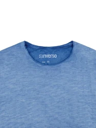 Riverso Herren Basic T-Shirt RIVMatteo Regular Fit Kurzarm Blau/Hellblau