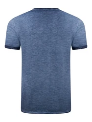 Riverso Herren Basic T-Shirt RIVMatteo Regular Fit Kurzarm Dunkelblau/Blau/Hellblau