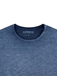 Riverso Herren Basic T-Shirt RIVMatteo Regular Fit Kurzarm Dunkelblau/Blau/Hellblau