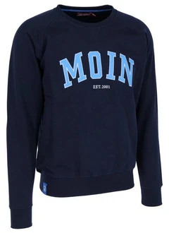 Derbe Sweatshirt Moin Crewneck Dunkelblau/Hellblau/Blau