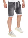 WOTEGA Jeansshorts Diego Dunkelgrau/Grau/Hellgrau