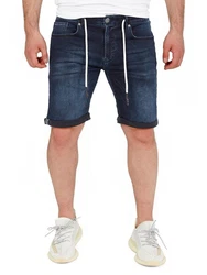 WOTEGA Jeansshorts Diego Dunkelblau/Blau/Hellblau