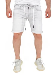 WOTEGA Jeansshorts Diego Creme/Weiß/Grau