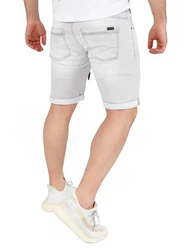 WOTEGA Jeansshorts Diego Creme/Weiß/Grau