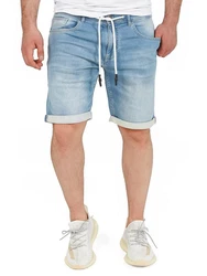 WOTEGA Jeansshorts Diego Hellblau/Blau