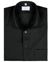 GREIFF Kurzarmhemd BASIC Herren Corporate Hemd Schwarz