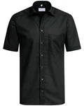 GREIFF Kurzarmhemd BASIC Herren Corporate Hemd Schwarz