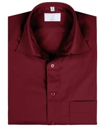 GREIFF Kurzarmhemd BASIC Herren Corporate Hemd Dunkelrot/Bordeaux