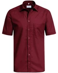 GREIFF Kurzarmhemd BASIC Herren Corporate Hemd Dunkelrot/Bordeaux
