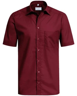 GREIFF Kurzarmhemd BASIC Herren Corporate Hemd Dunkelrot/Bordeaux GREIFF Kurzarmhemd BASIC Herren Corporate Hemd Dunkelrot/Bordeaux