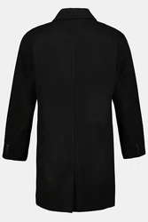 JP1880 Kurzmantel Hemdkragen Schwarz