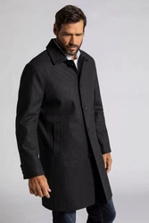 JP1880 Kurzmantel Hemdkragen Schwarz/Dunkelgrau/Grau