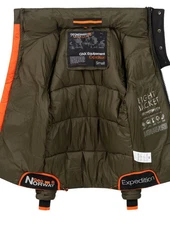 Geographical Norway Steppjacke Herren Winter Jacke Parka Outdoor Dunkelgrün/Khaki