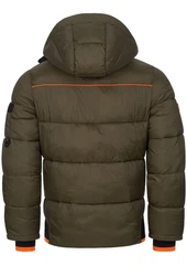 Geographical Norway Steppjacke Herren Winter Jacke Parka Outdoor Dunkelgrün/Khaki