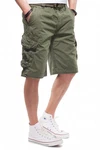 Jet Lag Cargoshorts Take off 3 mit Gürtel Dunkelgrün/Khaki/Grün