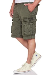 Jet Lag Cargoshorts Take off 8 mit Gürtel Dunkelgrün/Khaki