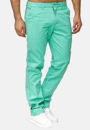 Chinohose Chino Hose Jeans Stoff Hose Design (1-tlg) 688 in Dunkelgrn