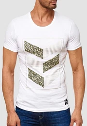 T-Shirt T Shirt 3D Print Short Sleeve Shirt H2160 (1-tlg) 2160 in Wei
