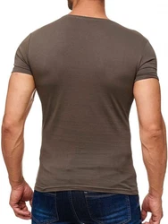 Egomaxx T-Shirt 3D Print Short Sleeve Shirt H2160 (1-tlg) 2160 Olive (2160)