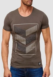 T-Shirt T Shirt 3D Print Short Sleeve Shirt H2160 (1-tlg) 2160 in Olive