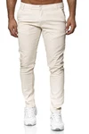 Tazzio Chino Herren Slim Fit Chinohose Designer Hose Stoffhose Herrenhose Stretch Neu (19530) Khaki/Beige