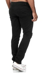 Tazzio Chino Herren Slim Fit Chinohose Designer Hose Stoffhose Herrenhose Stretch Neu (19530) Schwarz