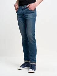 BIG STAR Skinny-fit Jeans NADER niedrige Leibhöhe Blau/Hellblau