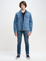 BIG STAR Skinny-fit Jeans NADER niedrige Leibhöhe Blau/Hellblau