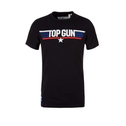 s.Oliver T-Shirt mit Top Gun Print Maverick Slim Fit kurzarm Blau/Dunkelblau/Schwarz