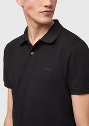 s.Oliver Herren Poloshirt Kurzarm Regular Fit mit Logostickerei Schwarz