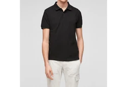s.Oliver Herren Poloshirt Kurzarm Regular Fit mit Logostickerei Schwarz
