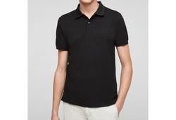 s.Oliver Herren Poloshirt Kurzarm Regular Fit mit Logostickerei Schwarz