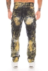 Cipo & Baxx Slim-fit-Jeans Herren Cargo Jeans Hose Gelb/Grau/Schwarz/Gold/Beige