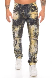 Cipo & Baxx Slim-fit-Jeans Herren Cargo Jeans Hose Gelb/Grau/Schwarz/Gold/Beige