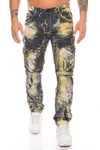 Cipo & Baxx Slim-fit-Jeans Herren Cargo Jeans Hose Gelb/Grau/Schwarz/Gold/Beige