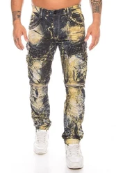 Cipo & Baxx Slim-fit-Jeans Herren Cargo Jeans Hose Gelb/Grau/Schwarz/Gold/Beige