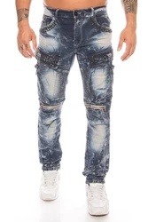 Cipo & Baxx Slim-fit-Jeans Herren Cargo Jeans Hose Batik