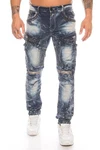 Cipo & Baxx Slim-fit-Jeans Herren Cargo Jeans Hose Blau/Dunkelblau